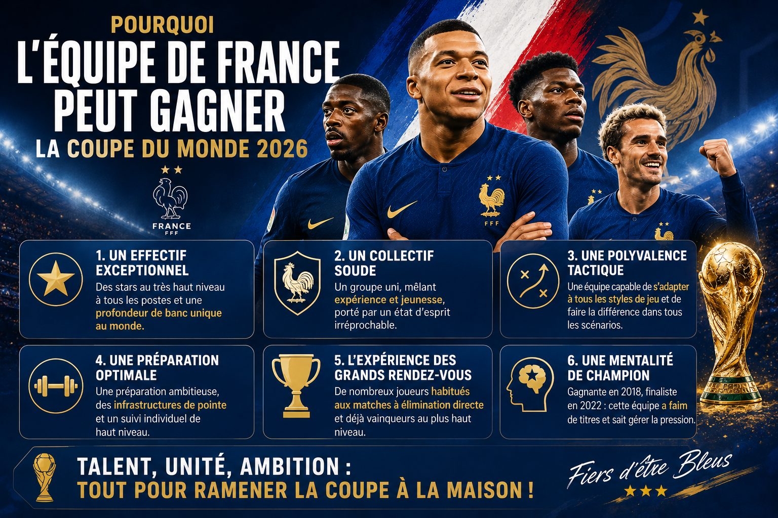 Pourquoi l'équipe de France peut gagner la Coupe du Monde 2026