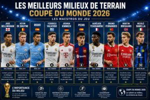 meilleurs milieux de terrain Coupe du Monde 2026