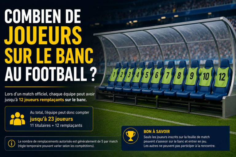 joueurs sur le banc au football ?