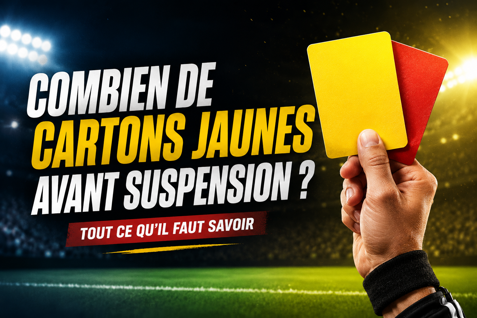 Combien de cartons jaunes avant suspension