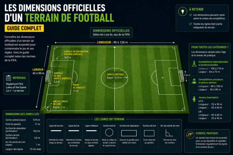 dimensions officielles d'un terrain de football