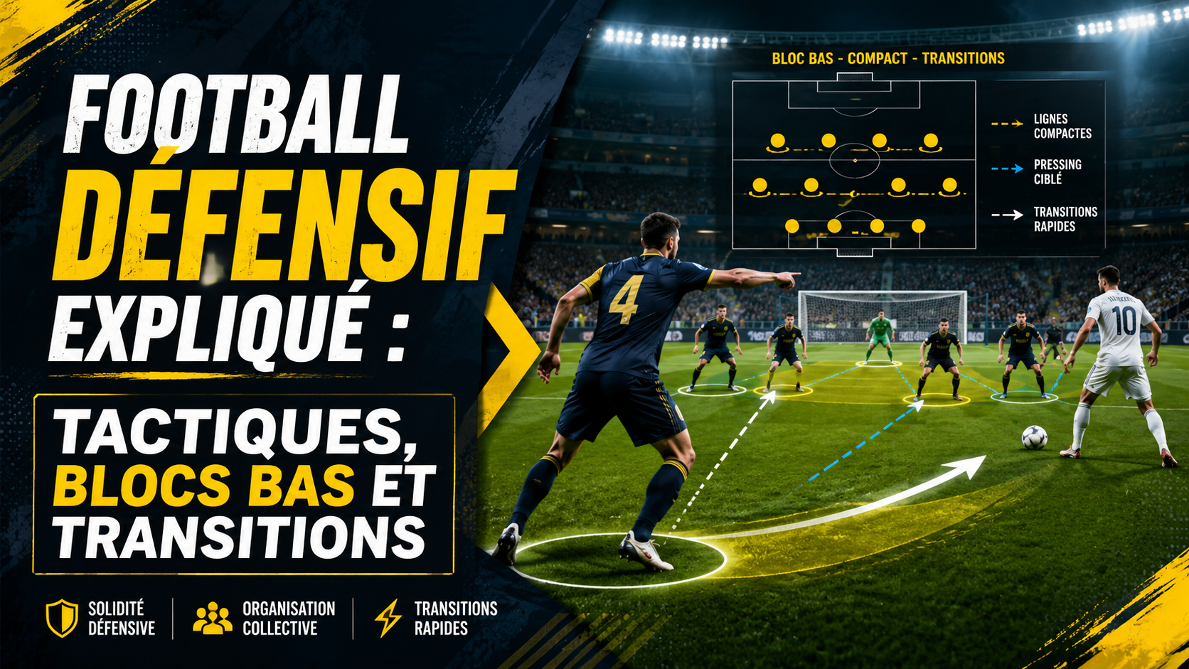Lire la suite à propos de l’article Football Défensif Expliqué : Tactiques, Blocs Bas et Transitions