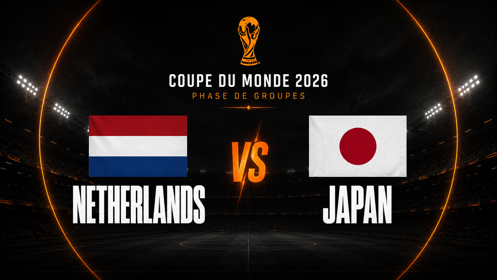Lire la suite à propos de l’article Netherlands – Japan : match en direct Coupe du Monde 2026