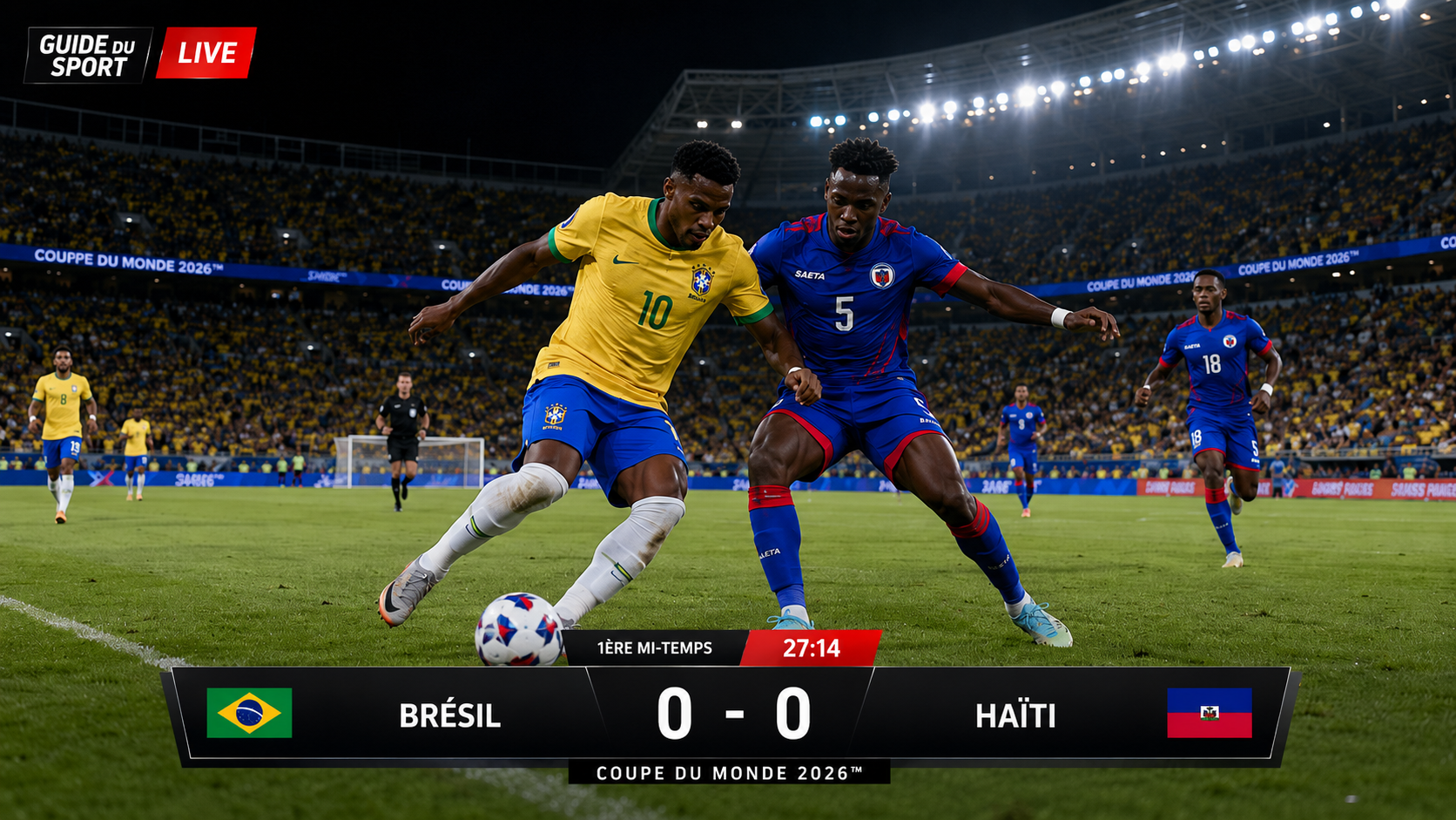 Lire la suite à propos de l’article Brazil – Haiti : match en direct Coupe du Monde 2026