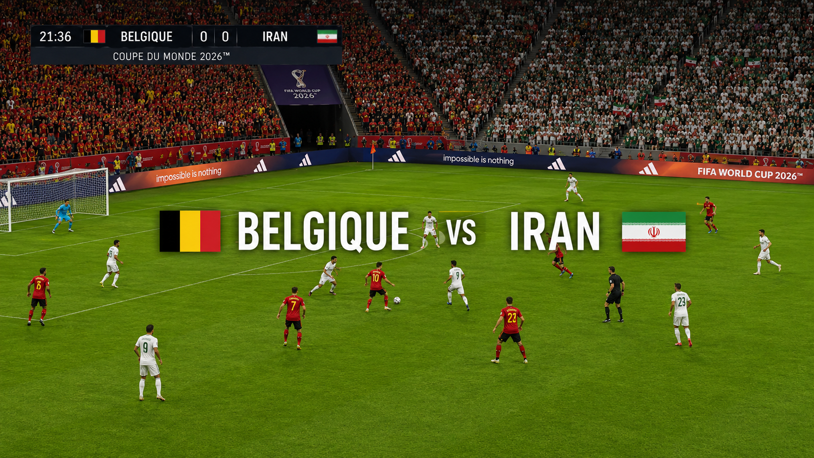 Lire la suite à propos de l’article Belgium – Iran : match en direct Coupe du Monde 2026