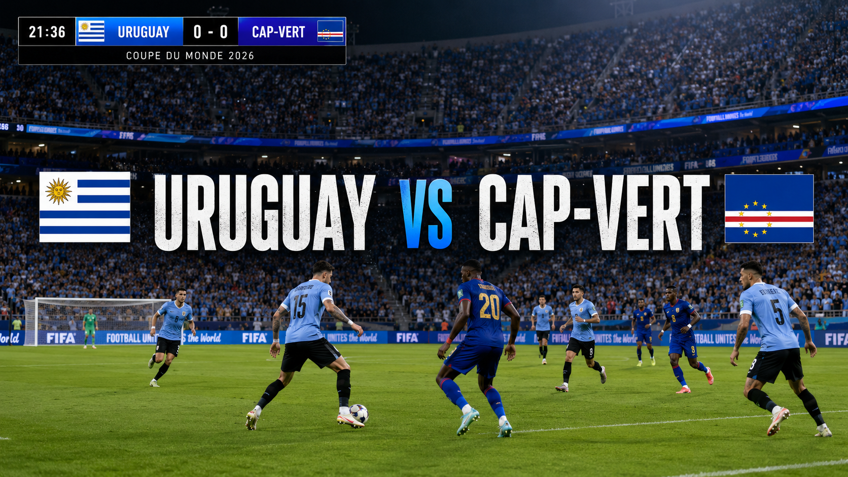 Lire la suite à propos de l’article Uruguay – Cape Verde Islands : match en direct Coupe du Monde 2026