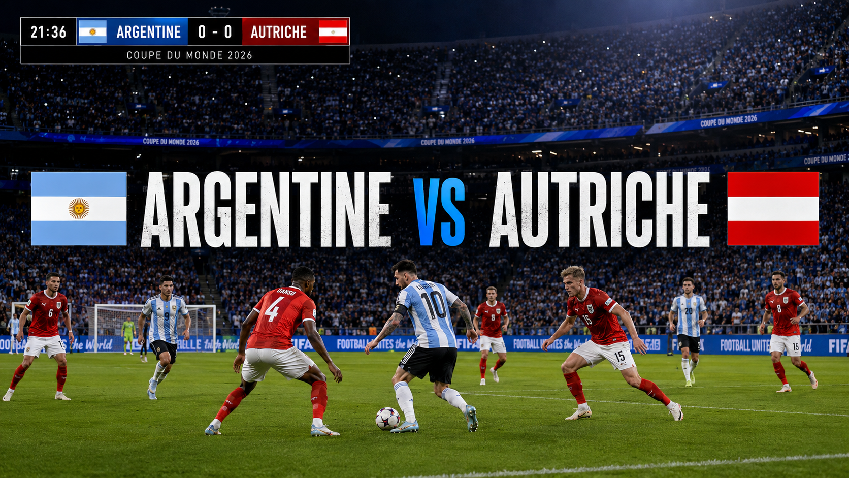 Lire la suite à propos de l’article Argentina – Austria : match en direct Coupe du Monde 2026