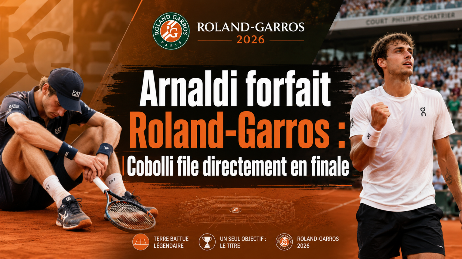 Arnaldi forfait Roland-Garros