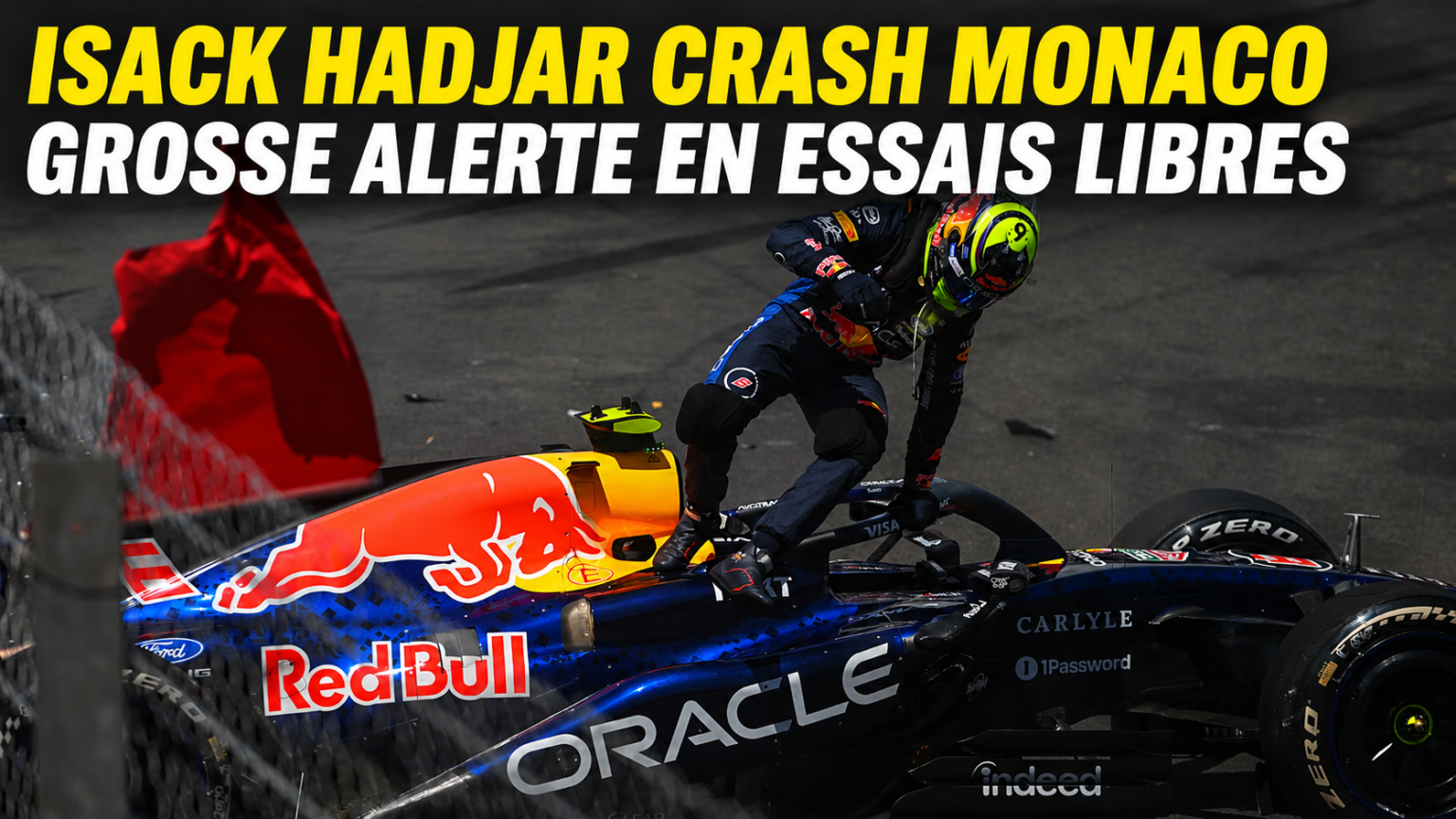 Isack Hadjar crash Monaco